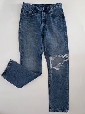 Levi's Premium 501 Original Jeans Distressed Knee Size W28
